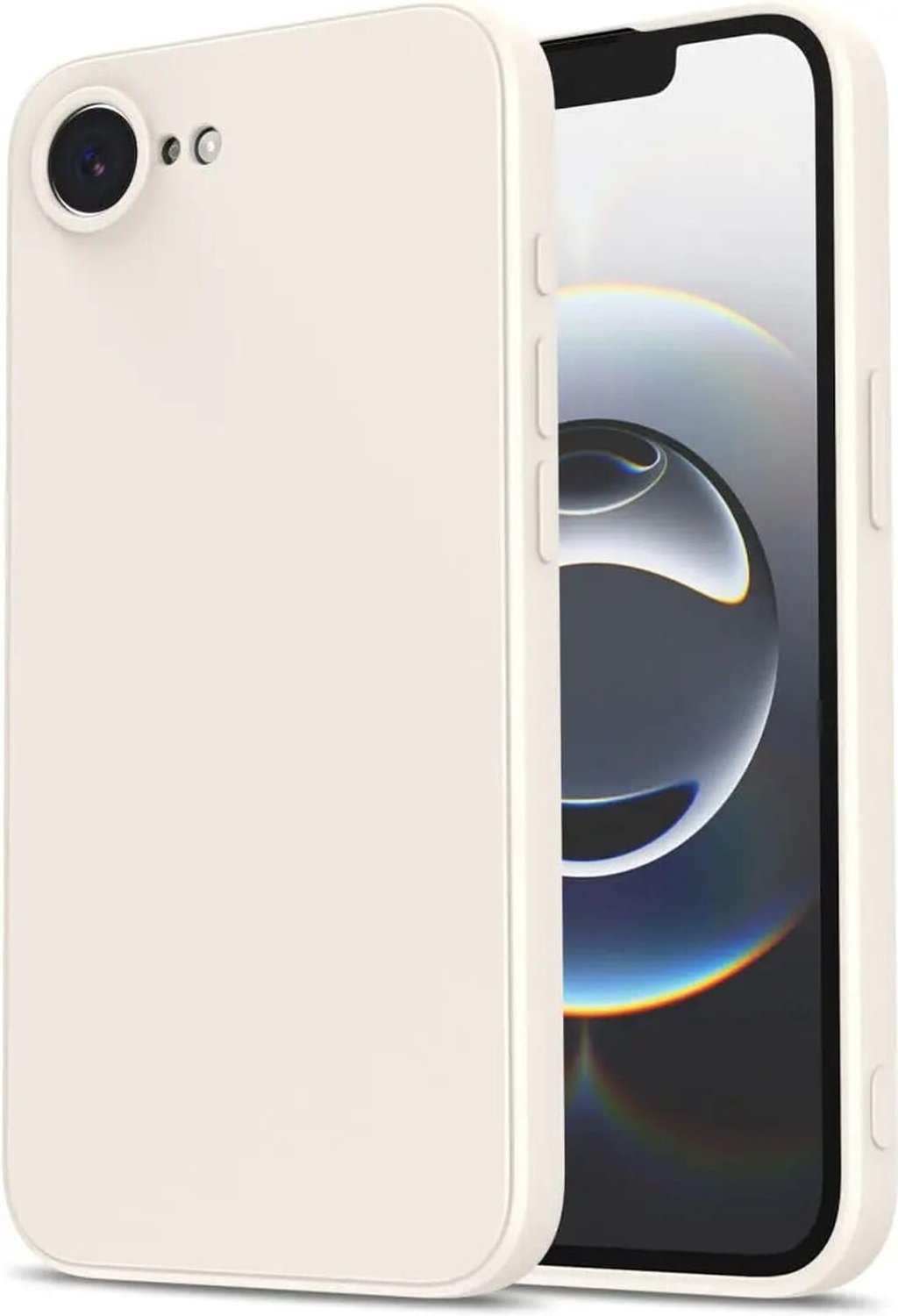 Hoesje met Camera Bescherming Geschikt voor Apple iPhone 17e / 16e | Back Cover | Dun | Flexibel TPU | Beige