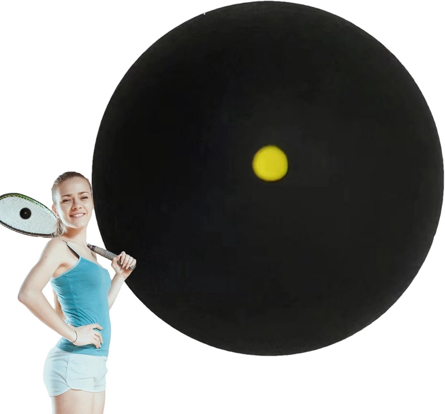 Squashbal van rubber, internationale trainingsbal, 3,8 cm, sportspeelaccessoires, wedstrijdhulp, stabiele springkracht, hogere prestaties, training D