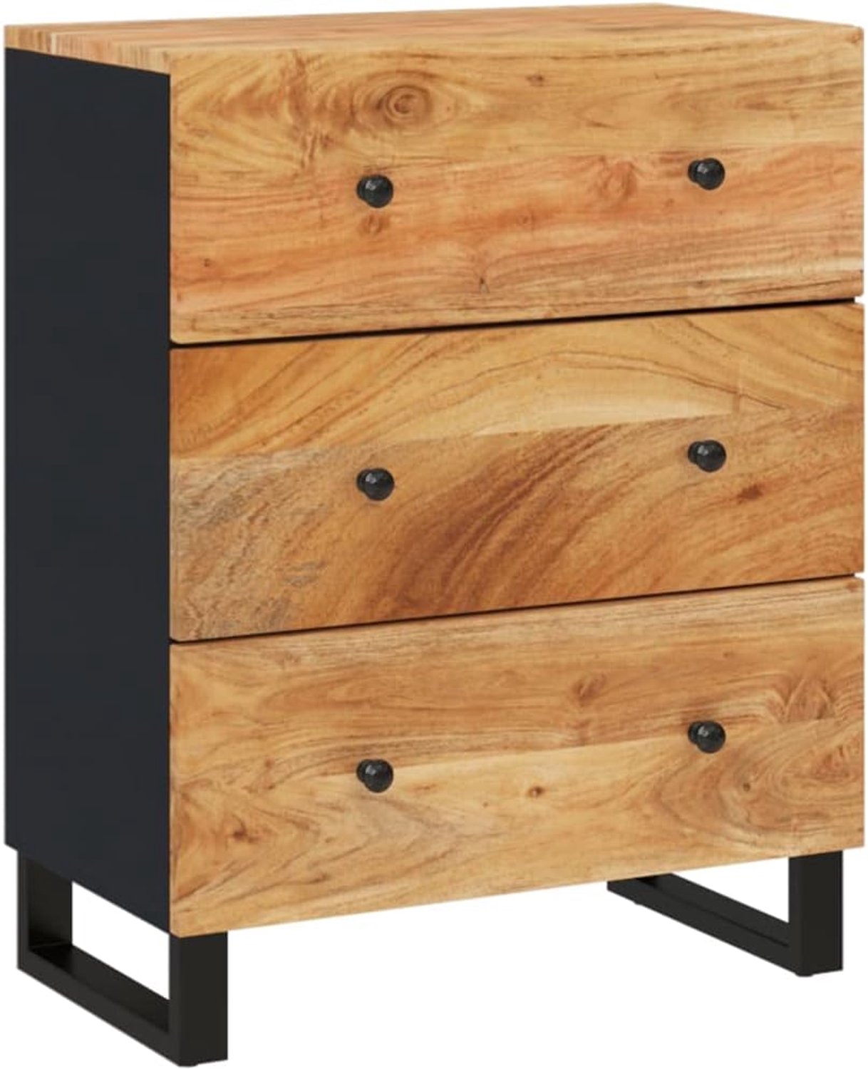 Woonkamerkast, eetkamerkast, dressoir, 60 x 33 x 75 cm, massief hout acacia, voor keuken, woonkamer, verblijfsruimte