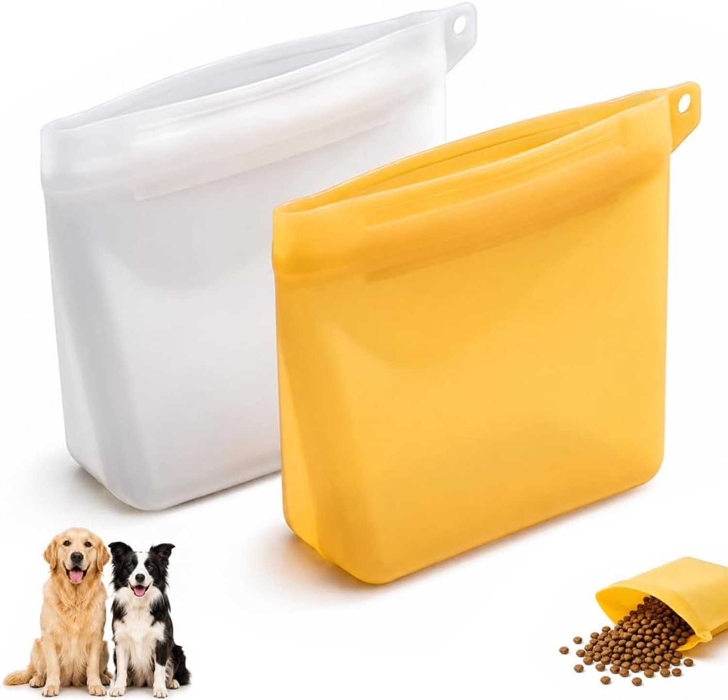 Set van 2 traktatiezakken voor honden, draagbaar, waterdicht, voor training, wandelingen en snelle beloningen