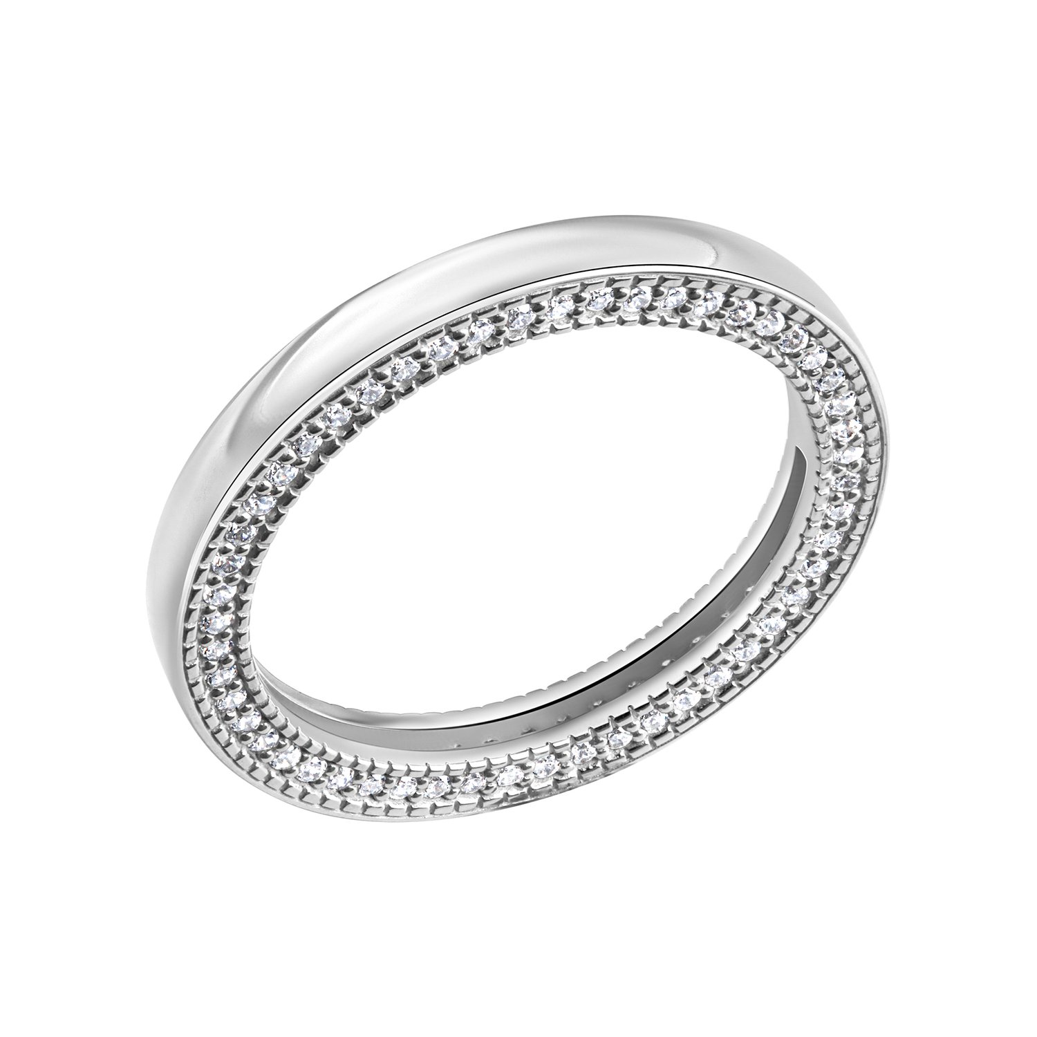 Celesta Silber Ring Silber 925 rhodiniert mit 104 weißen Zirkonia-Steinen