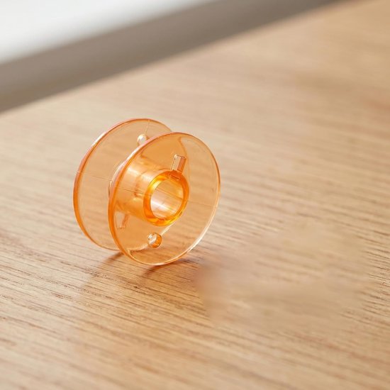 50 Stuks Gekleurde Plastic Naaimachine Spoelen met Opbergdoos Krasbestendige Gladde Draadspoelen voor Brede Compatibiliteit voor Quiltmachines Willekeurige Kleur — afbeelding 2