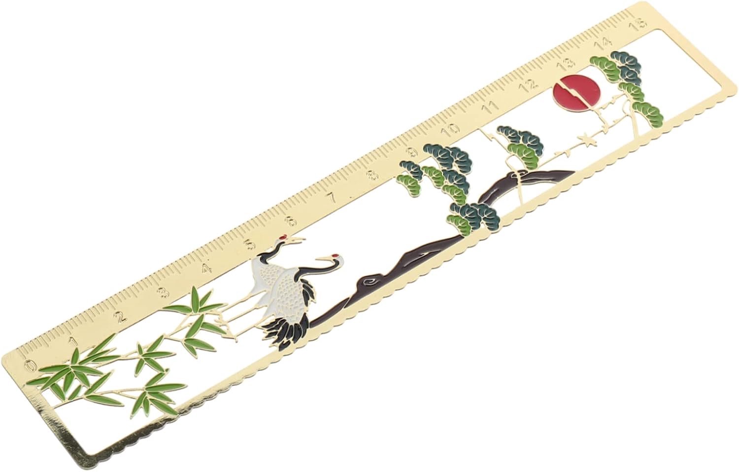1stuk Chinese Style Metal Bookmark Ruler Milieuvriendelijke Brass Pagina-marker Voor Studenten Lezers Schrijvers Cadeau Voor Verjaardag of Afstuderen