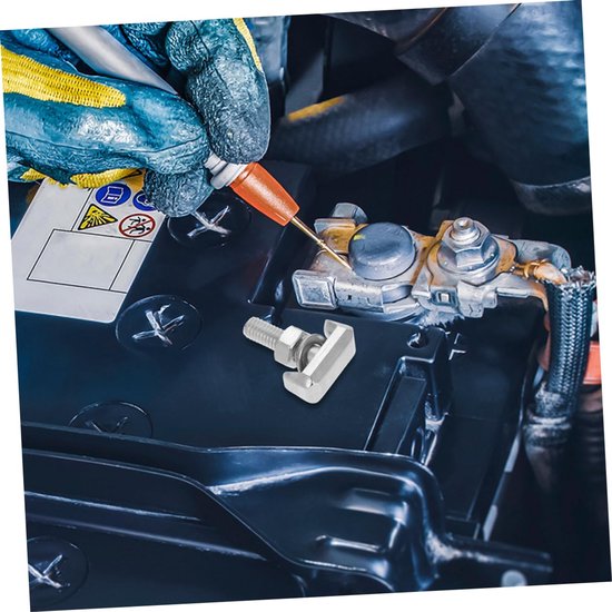 6stuks Rvs T-bolt Bevestigingsset Voor Vervanging Van Accuklemmen Duurzame Eenvoudige Installatie Betrouwbare Stabliteit Voor Auto Batterij Terminals Universele Auto Accessoires — afbeelding 5