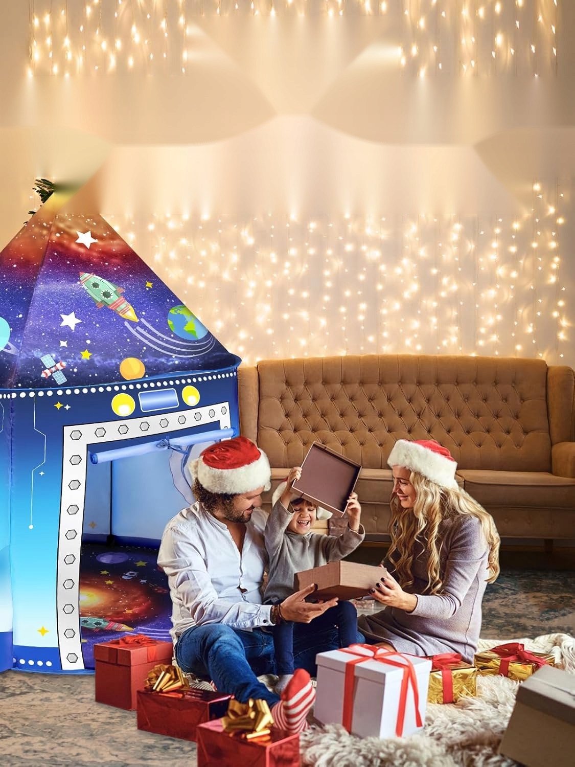 Raketentent voor Kinderen - Pop-up Speeltent 101x101x135cm Blauw