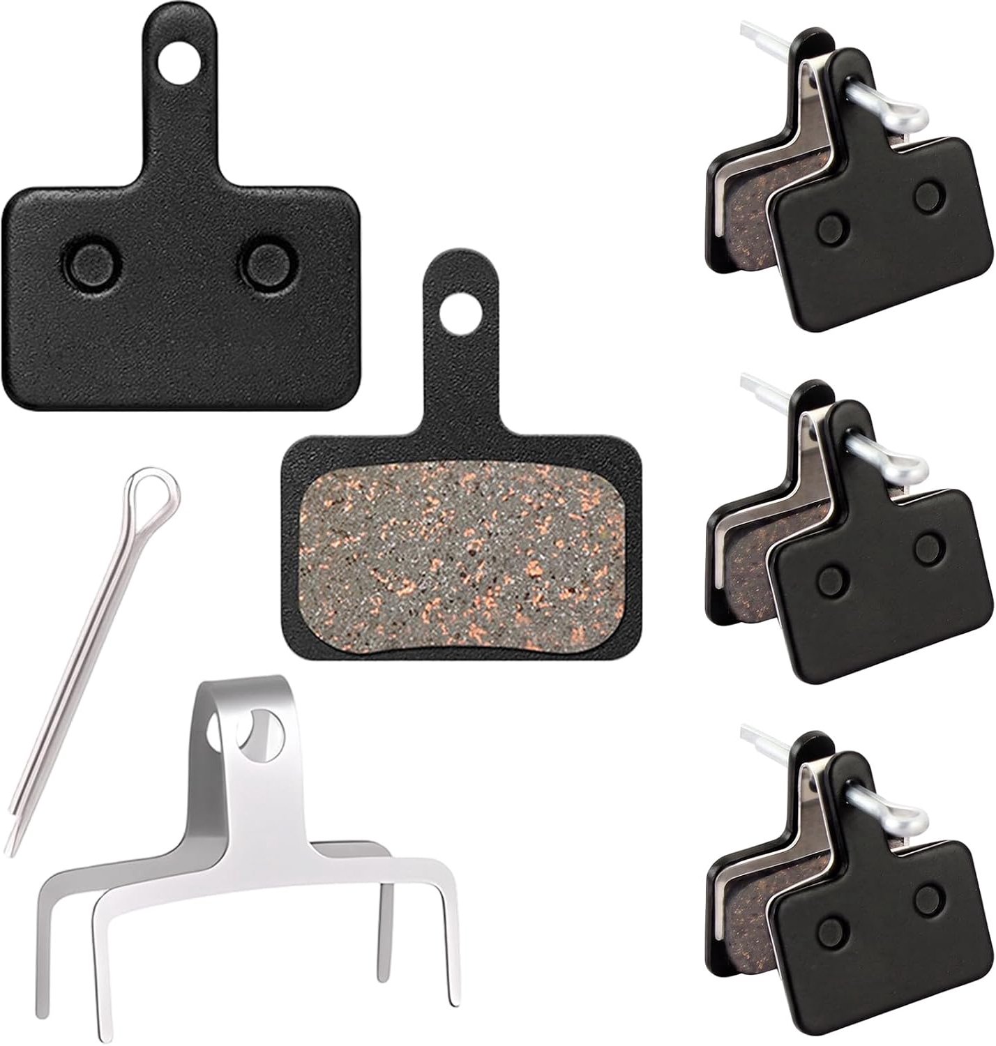 4 paar remblokken fiets schijfrem voor metalen remblokken compatibel met, 31 x 19,3 mm fietsremblokken voor e-bike en MTB