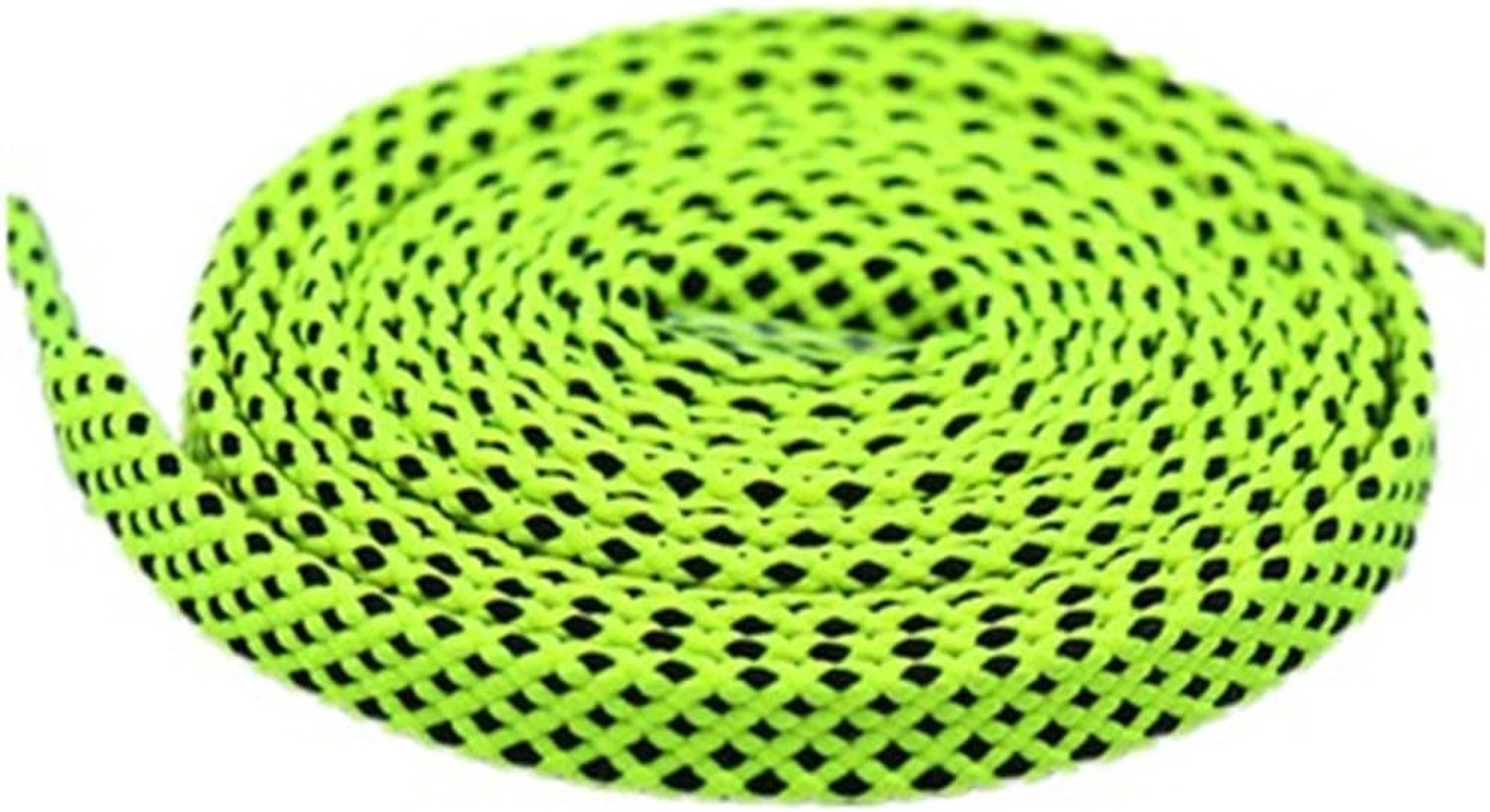Tweekleurige platte veters, sportschoenen, veters, schoenband voor kinderen en volwassenen, breedte: 0,8 cm (120 cm, groen/zwart)
