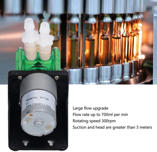 Peristaltische Pomp Hoogstromend - Titratiepomp - BPT-buis - 700 Ml per Minuut - Duurzaam - Klein Formaat — afbeelding 4