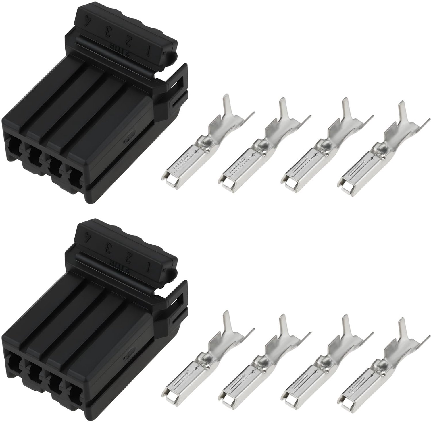 2 Stuks 4-Pin Motorfiets Koplamp Connector