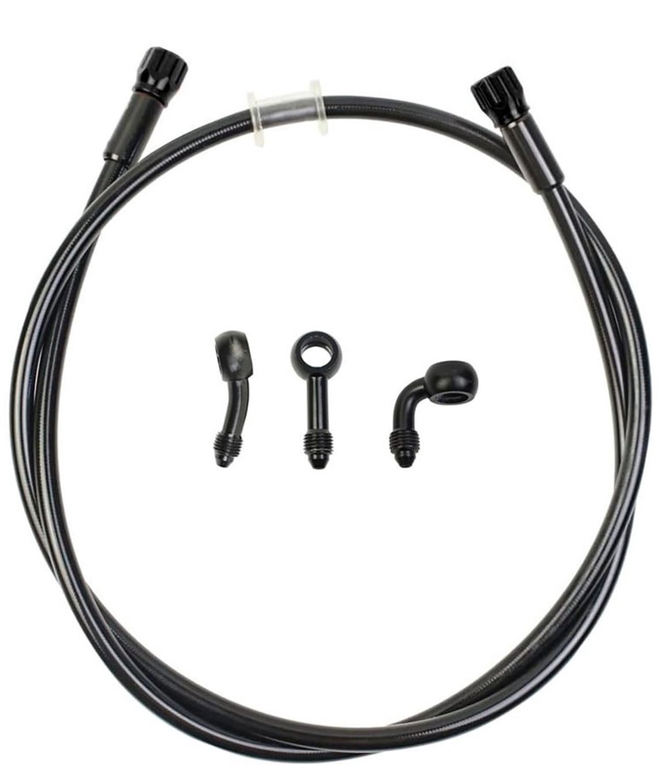 Universele Hydraulische Remolieslang Motorfiets - CNC Draaibare Fittings Zwart