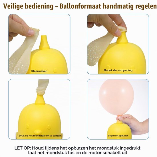 Elektrische opblaaspomp voor huishouden, ballonpomp elektrisch — afbeelding 3