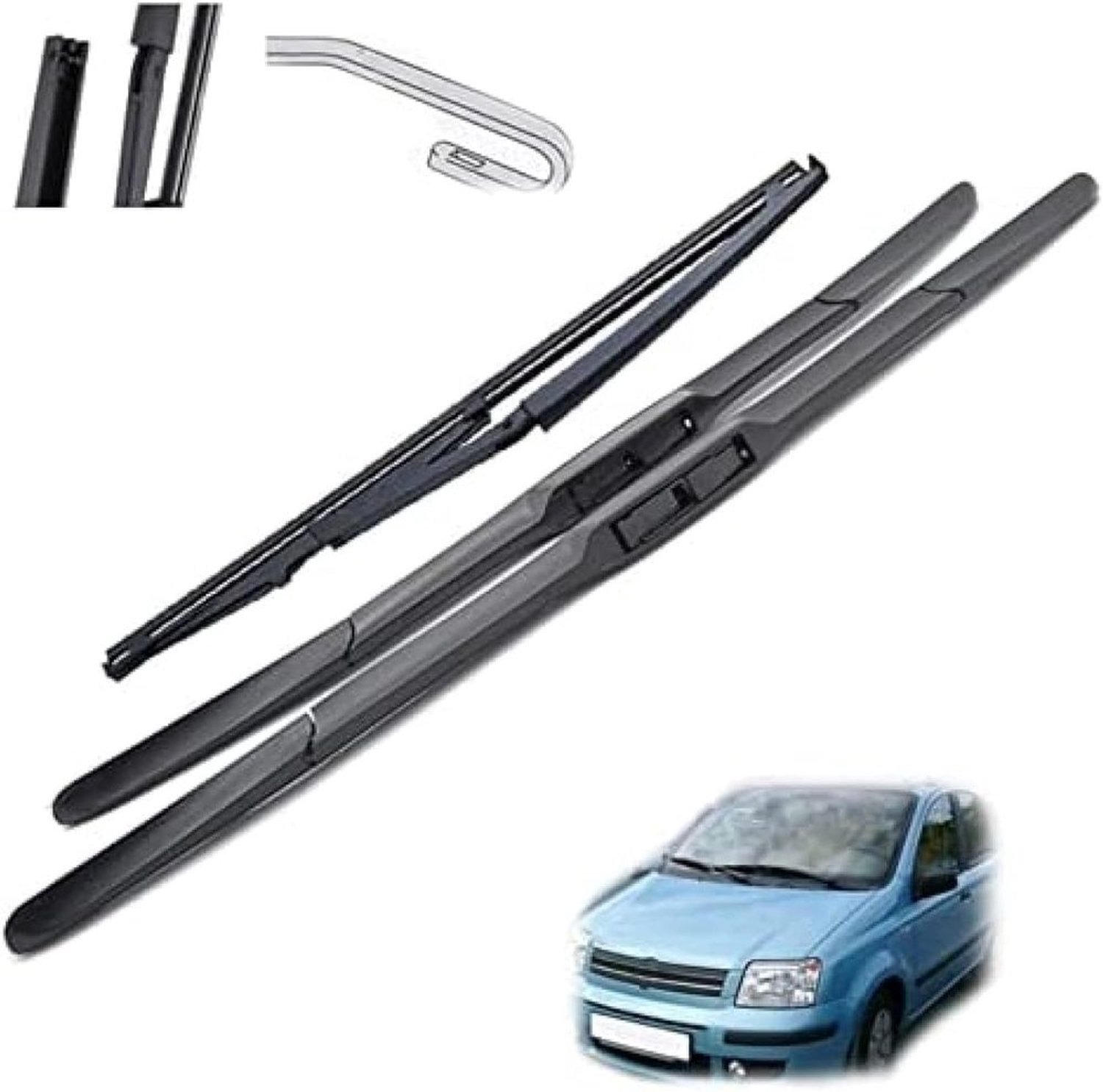 Set van Voorruitwissers voor Fiat Panda 169 2003-2012