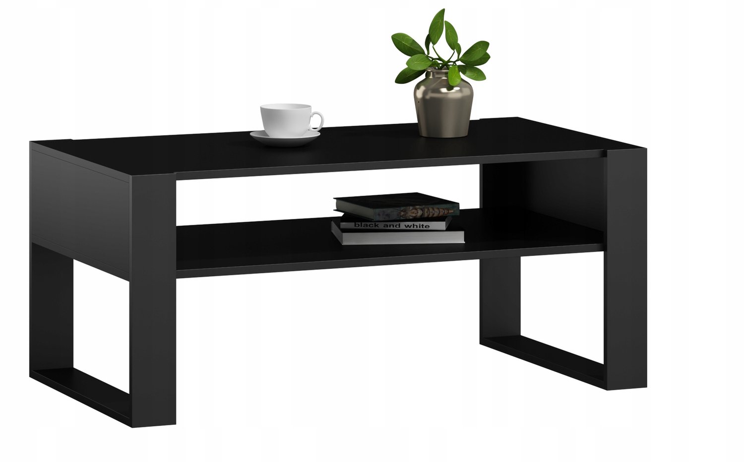 Per La Vita Kaja - Salontafel - Zwart - Gelamineerd blad - 100 × 53,6 cm
