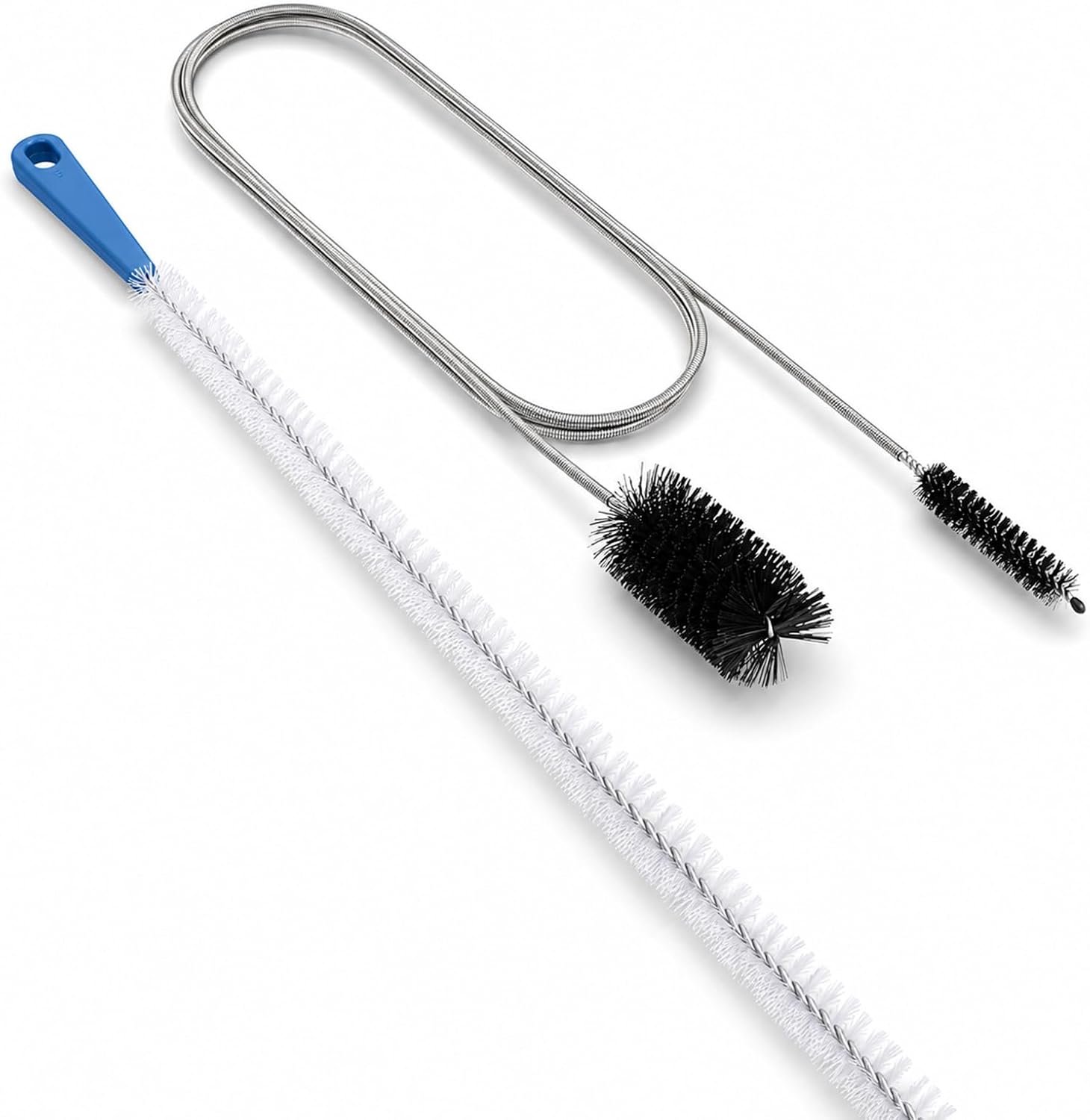 Afvoerborstel 61 inch + 17,7 inch - flexibele reiniger - krachtige ontstopper - ideaal voor gootsteen en douche - 2 stuks - ServiceTopper
