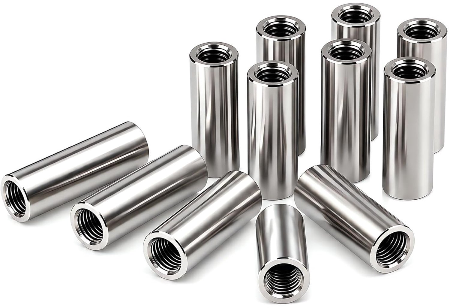 Schroefdraadhuls M10 x 16mm - 4 stuks roestvrijstaal - lange moer voor installatie - m-winkel