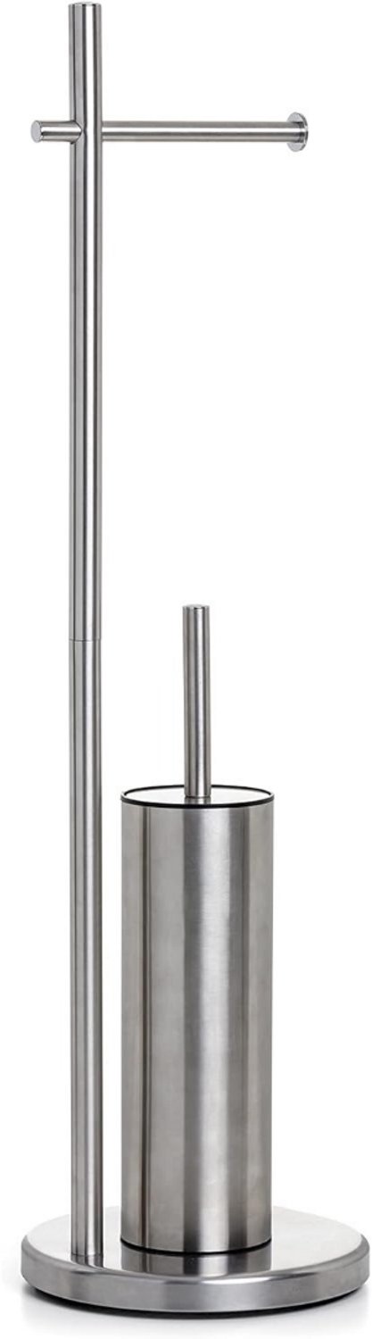Vantivo® Toiletbutler - Toiletrolhouder Staand - Zilver