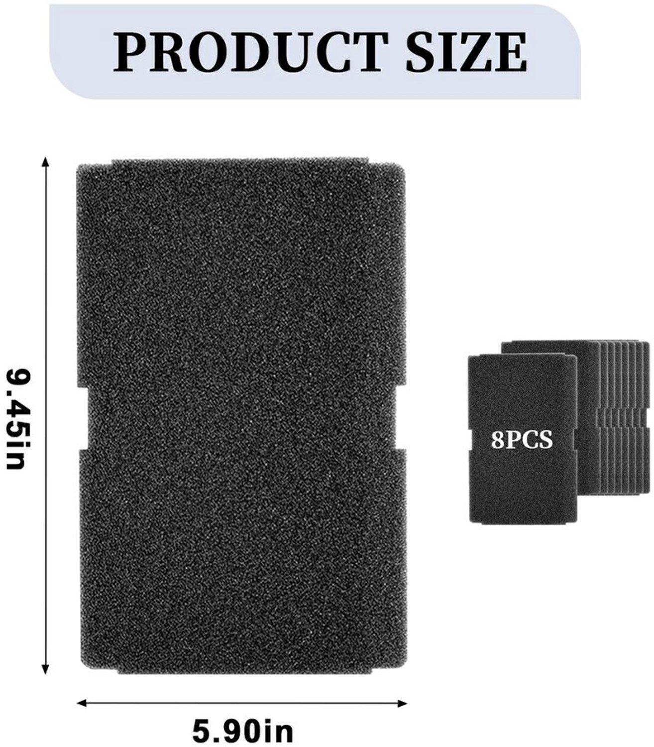 Set van 8 Vervangfilters voor Beko Droger