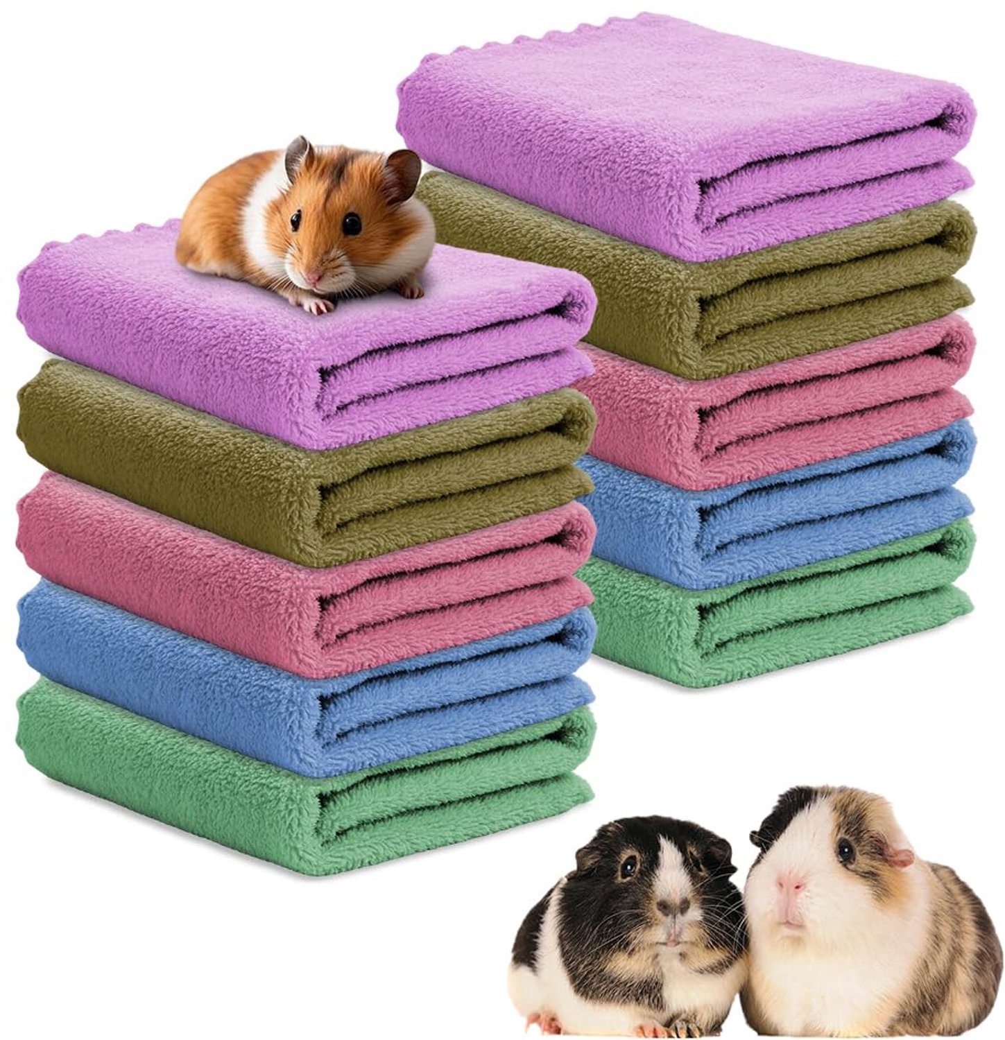 Pack van 10 Wasbare Dierenmatten voor Kleine Huisdieren
