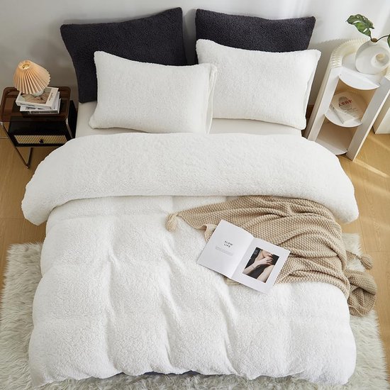 Winter dekbedovertrek 135x200 teddy fleece — afbeelding 4