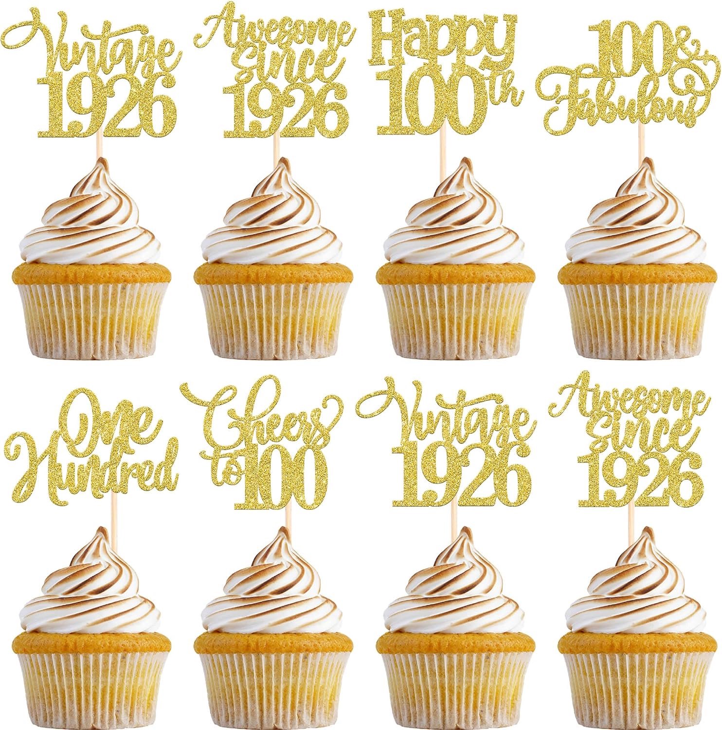 30 Cupcaketoppers 100e verjaardag