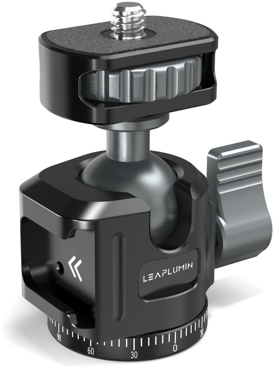 Smartphone Houder met Balhoofd - Aluminium - Zwart