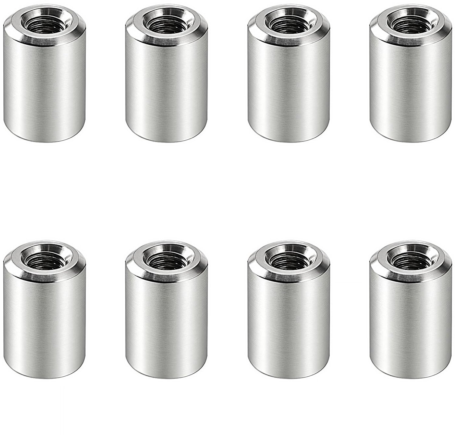Verbindingsmuttern M4x12x8 mm, 8 stuks