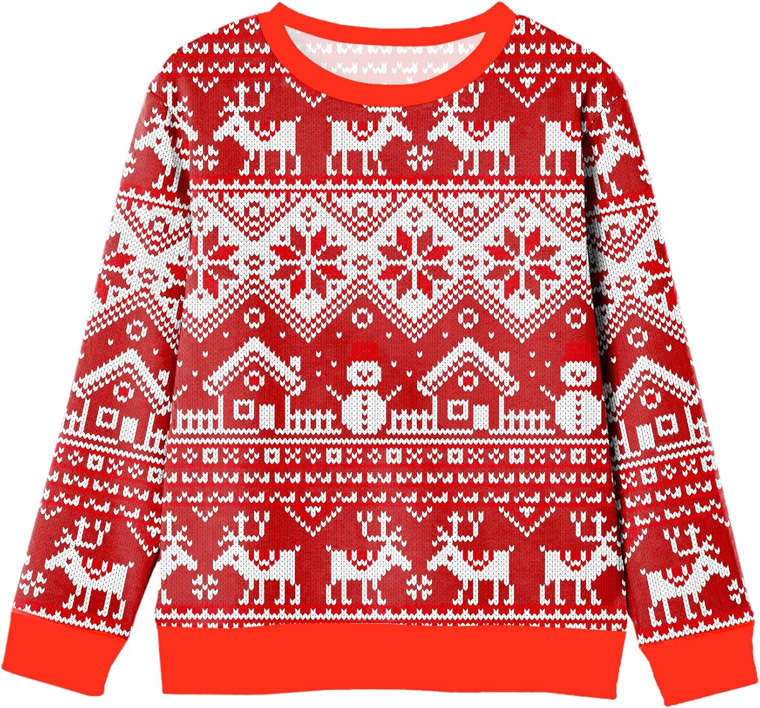 Kersttrui met lange mouwen 116-164