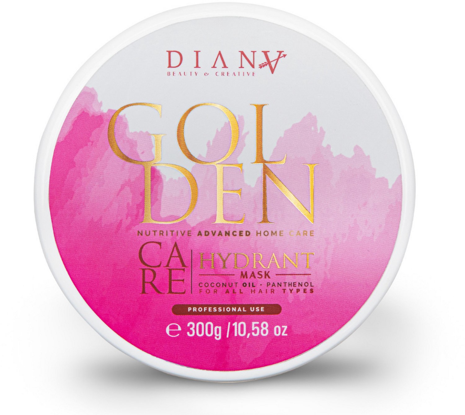 Golden Professional Haarmasker 300g – Thuiszorg na Proteïne/Keratine Behandeling, Haarstijlen zonder Parabenen, Sulfaten en Siliconen voor Optimale Hydratatie en Anti-Frizz