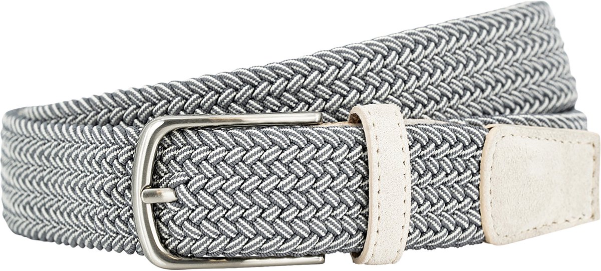 LINDENMANN leren heren riem - grijs