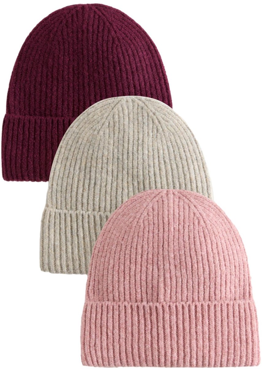 Next - Meisjes - Set van 3 beanies - Roze