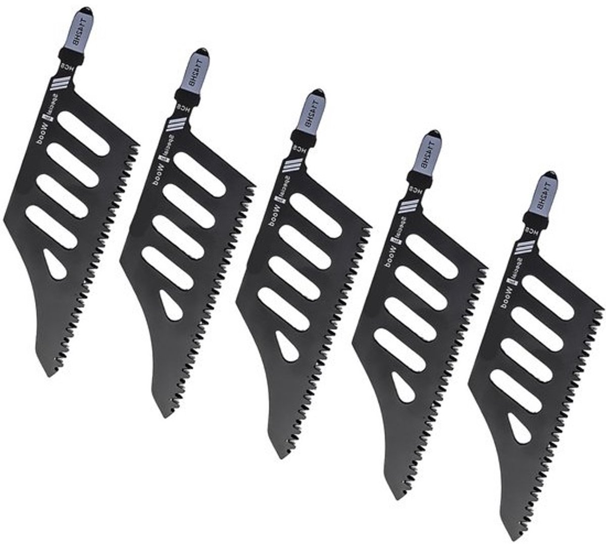 Zaagbladset - Decoupeerzaagbladen - Voor veelzijdig zagen - Ergonomisch handvat - 5 stuks