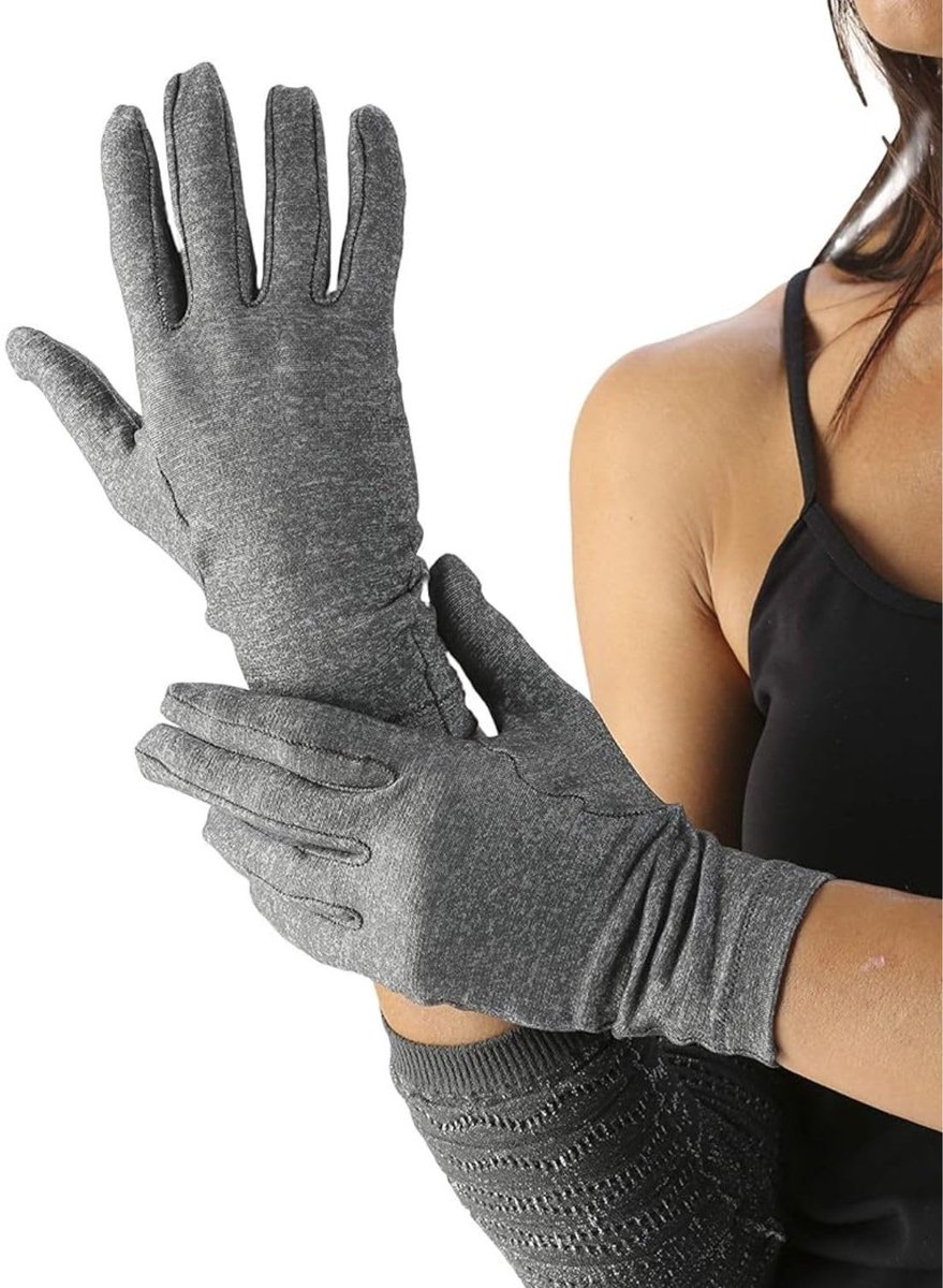Artrose Handschoenen Handen Elektromagnetische - Reuma Artritis Gewrichtsstijfheid Carpaaltunnelsyndroom Polsbrace Medisch Hulpmiddel Made in Italy, Grijs L/XL