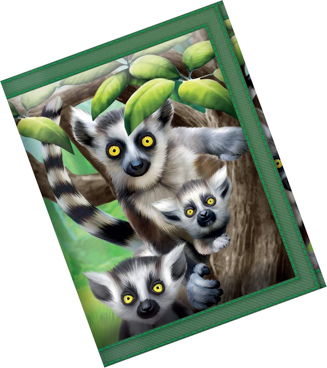 3D LiveLife-portemonnees - Ringstaartmaki's van Deluxebase. 3D Lemur-portemonnee. Geld, munten en kaarthouder met artwork gelicentieerd door de beroemde kunstenaar Michael Searle