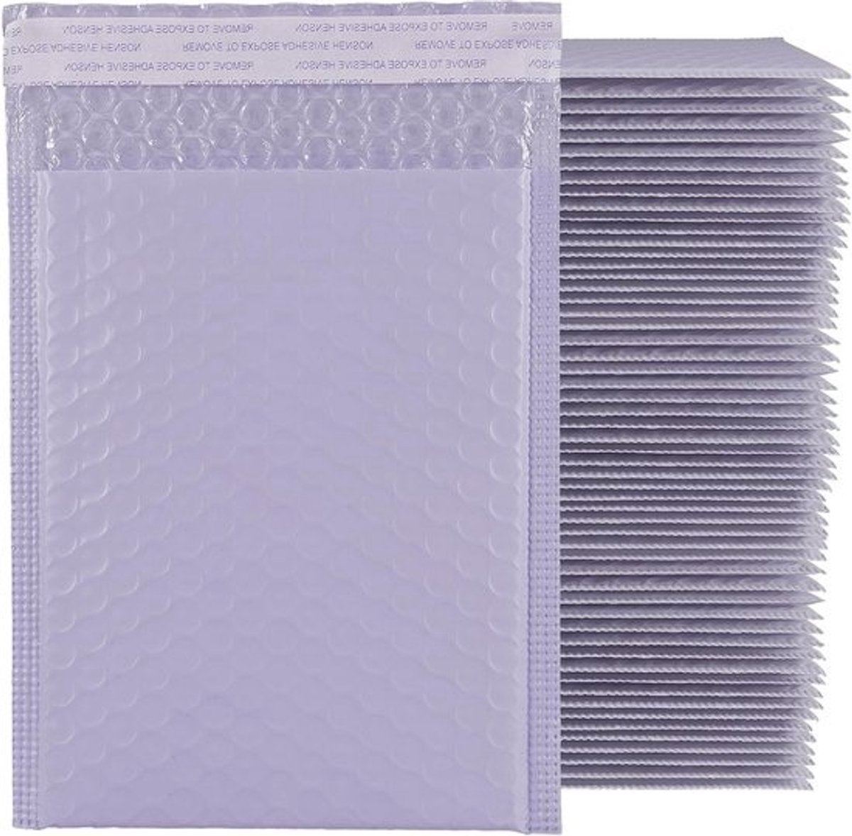 Allecta - Paarse polybubbelmailers 18 x 15 cm - 60 stuks - Zelfsluitend - Waterdicht - Verzending - Verpakking - Kleine bedrijven