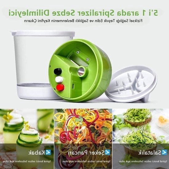 Handmatige Groente Spiralizer voor Zucchini Noodles, Groente Pasta en Gezonde Smoothies, Oranje — afbeelding 2