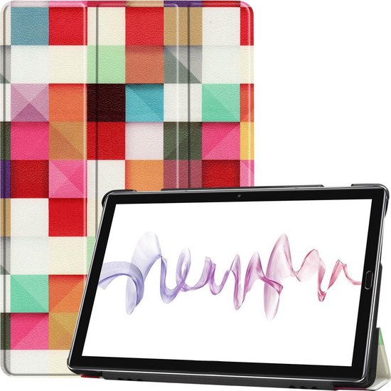 Saturcase Custodia Tablet Huawei MediaPad M6 10.8 Pelle PU: Protezione Con Supporto E Autosleep