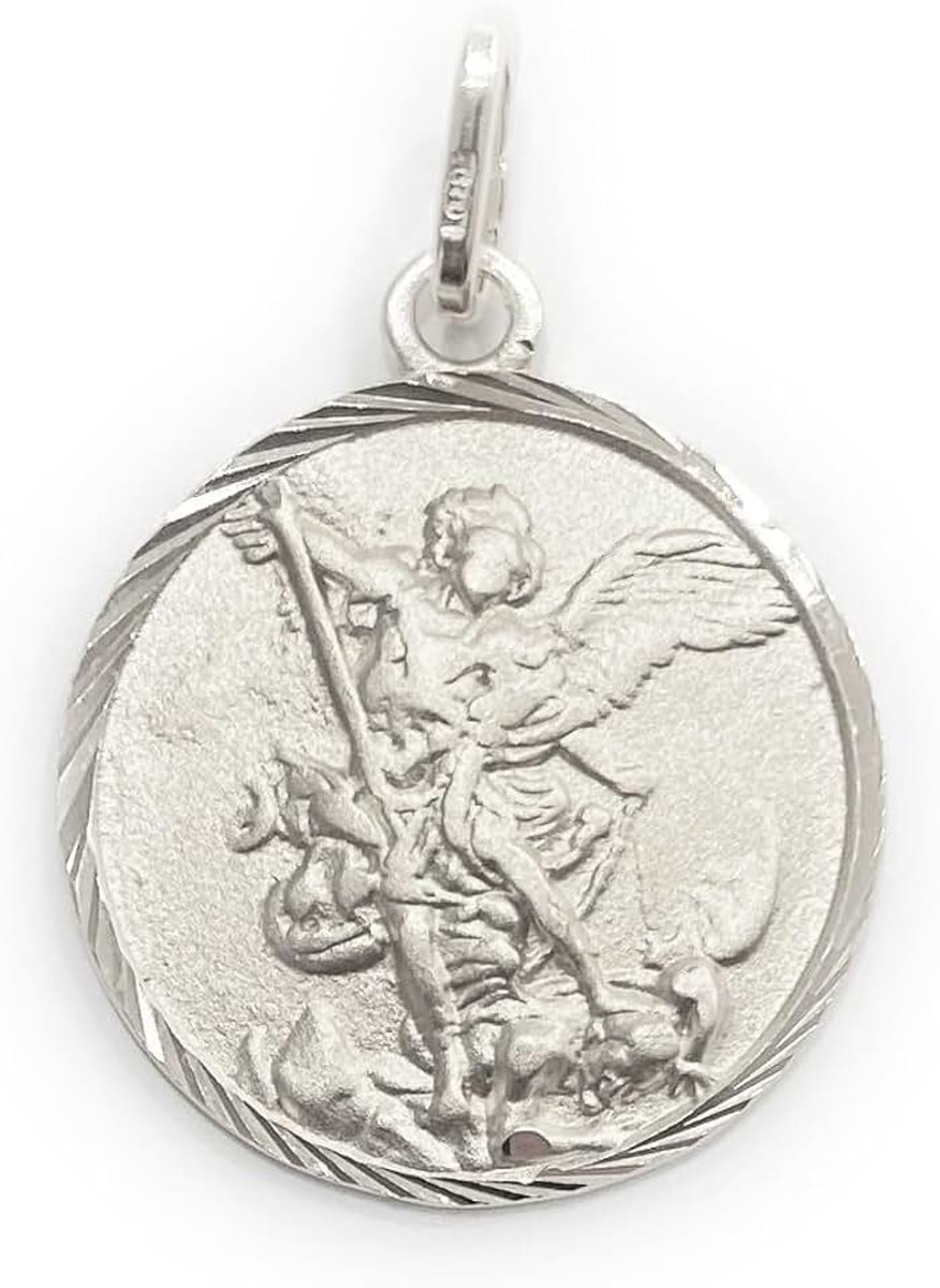 Aartsengel in Sterling Zilver, Verdedig Ons in de Strijd, Wees Onze Verlichting Tegen de Perverse en Verwarring van de Demonen