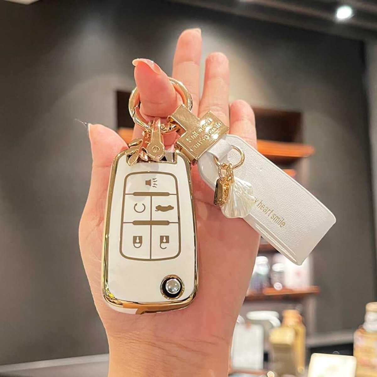 5-knappars TPU Car Flip Key Case Cover Voor Chevrolet,Voor Cruze