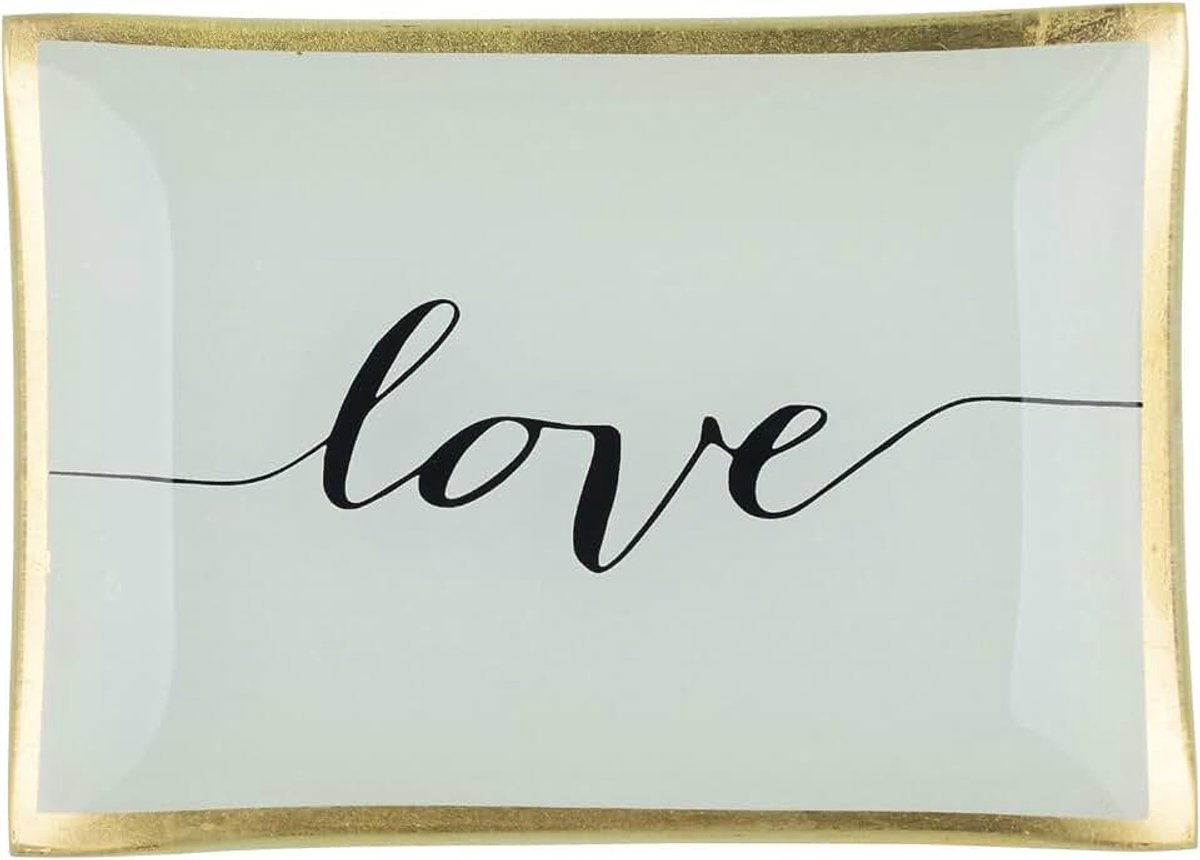 Gift Company - Glazen kommen/decoratieve platen liefde