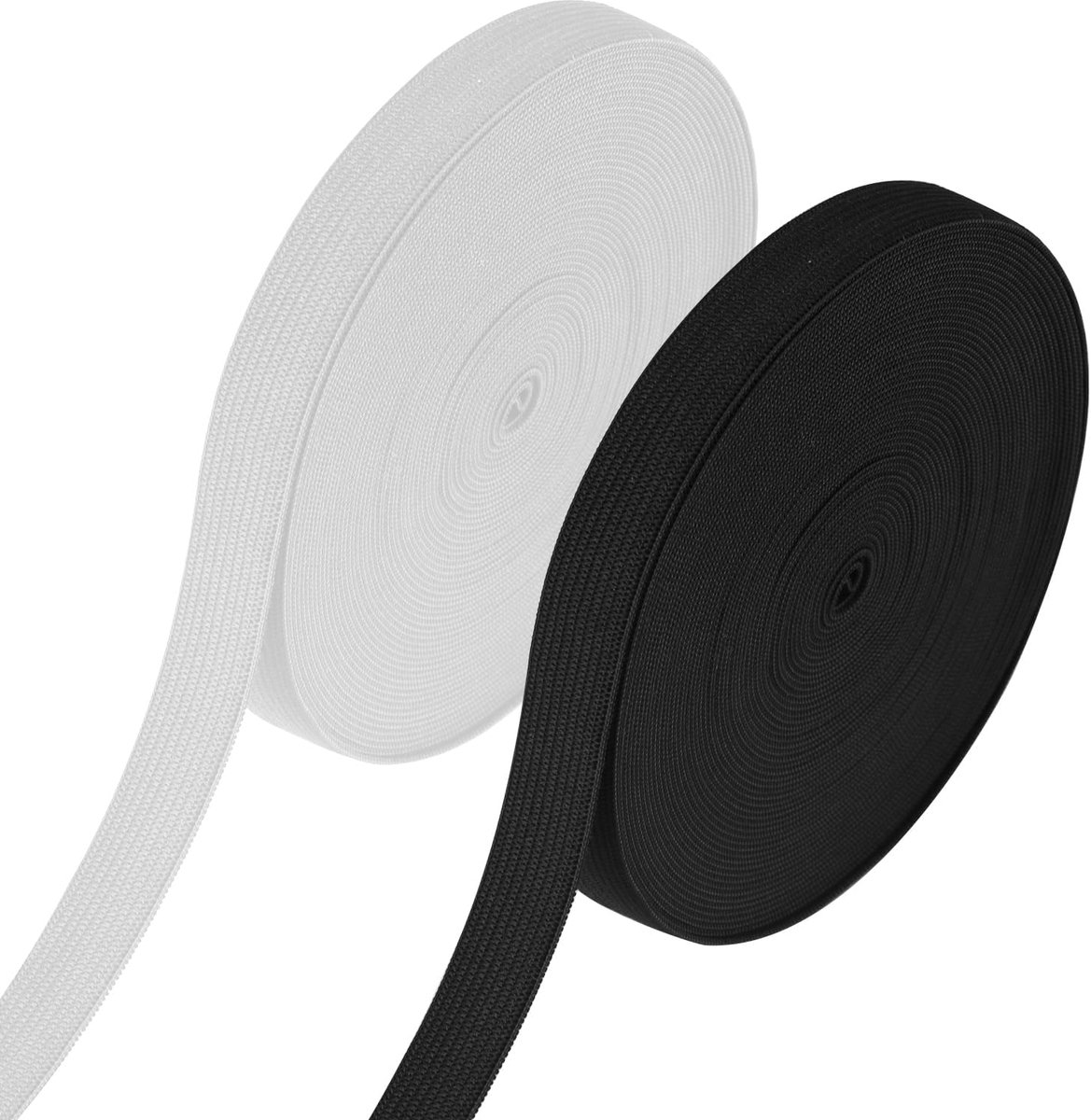 Elastiek om te naaien 15 mm elastische band wit zwart elastisch touw om te naaien, accessoires voor naaien, handwerk, doe-het-zelf, 10 meter per rol