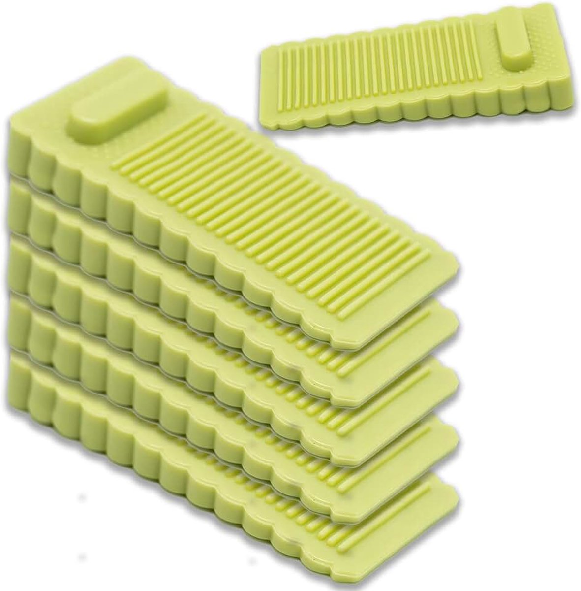 5 stuks doorzichtige rubberen deurstop premium deurwig anti-slip deurstop siliconen deurstop zware deurstoppers wiggen voor vloerterras (groen)