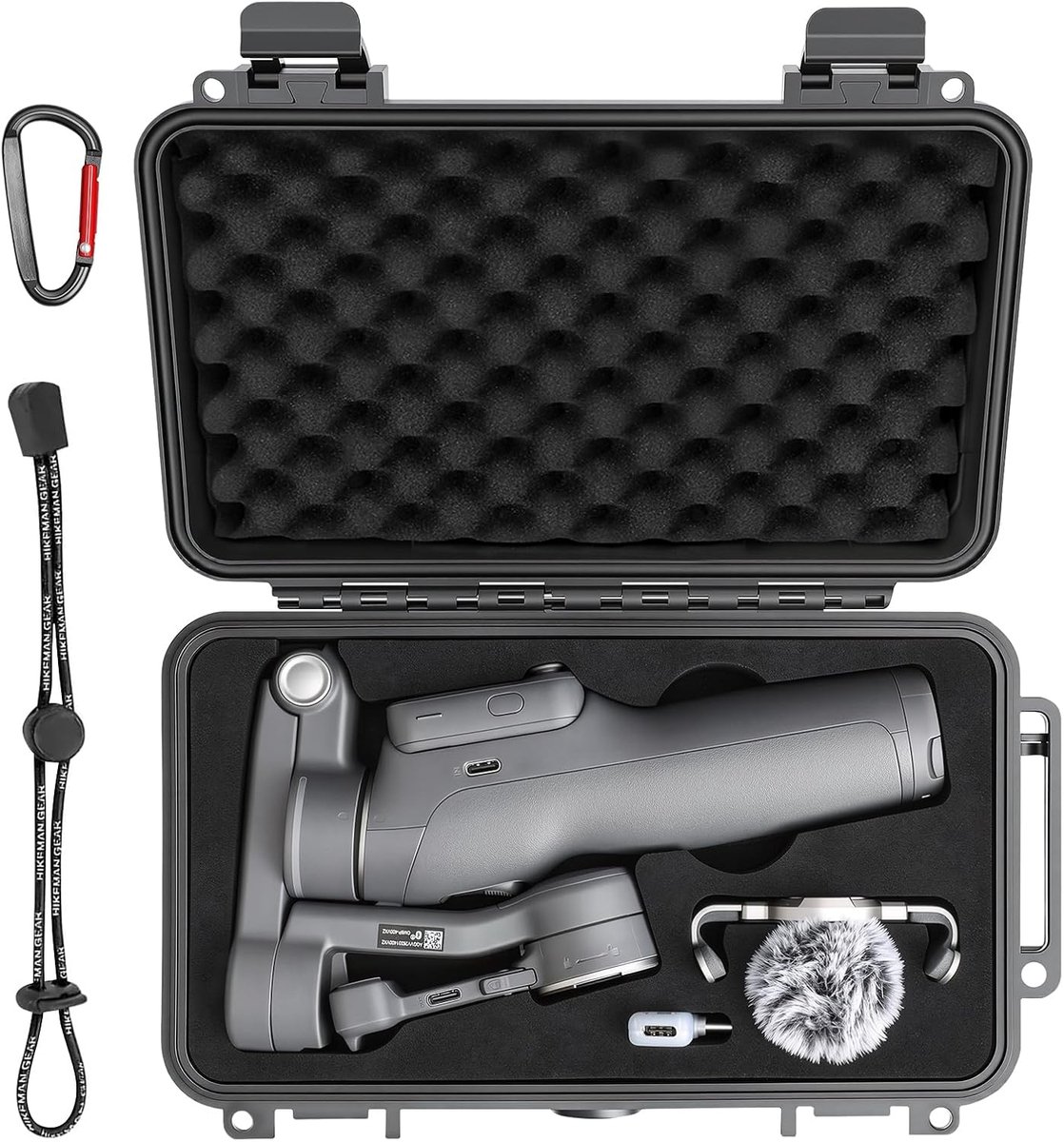 Harde hoes voor DJI Osmo Mobile 8P, waterdichte draagbare EVA-hoes voor Osmo Mobile 8P Gimbal Stabilizer Creator Combo voor reizen/kamperen/buitenfotografie [ALLEEN hoes]