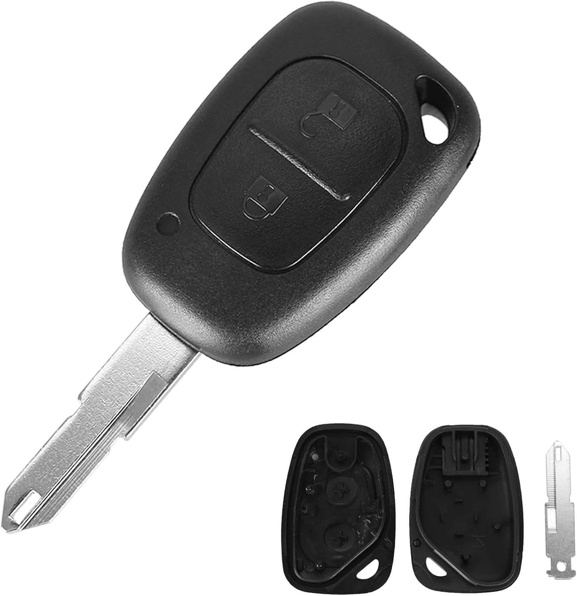 Horse 2 Knoppen Afstandsbediening Auto Sleutelhanger Vervanging voor Clio 3 Verkeer Kangoo Master Vauxhall Vivaro Movano Primastar Autosleutel Shell Case zonder Blade