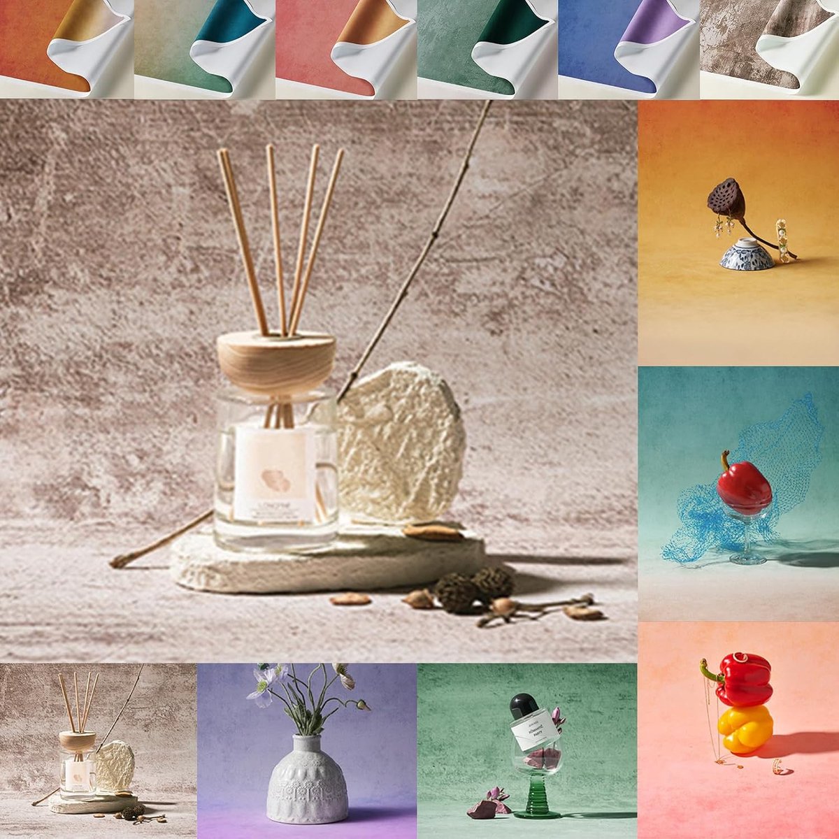 Olieverfschilderij product fotoachtergrond, stoffen ontwerp, fotografie-achtergrond, 78,9 x 53,3 cm, naadloos, plat, rekwisieten, schieten voor levensmiddelen, sieraden, cosmetica, herbruikbaar