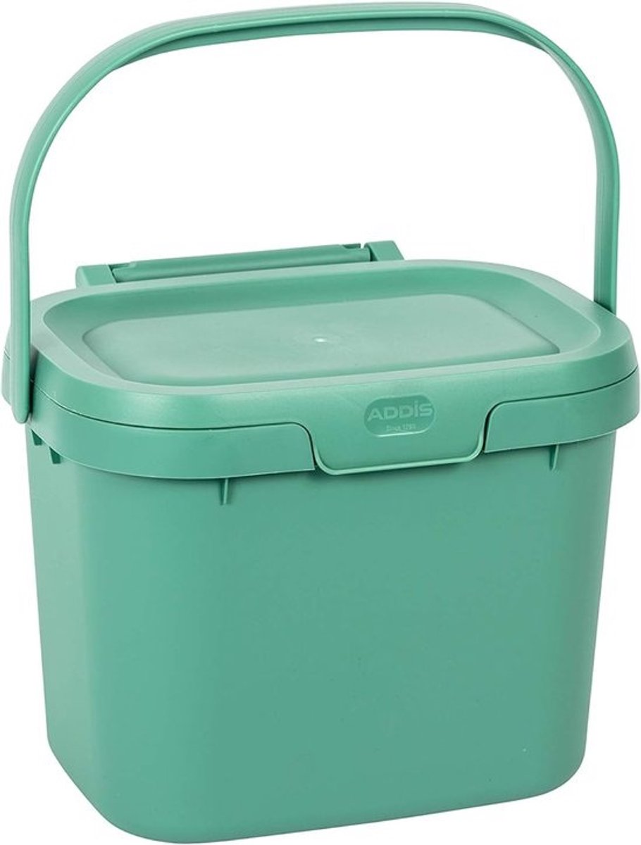 518534 Daily Kitchen Food Waste Compost Caddy Bin - 4.5 Liter - Sage Green - voor Duurzame Voedselresten Recycling