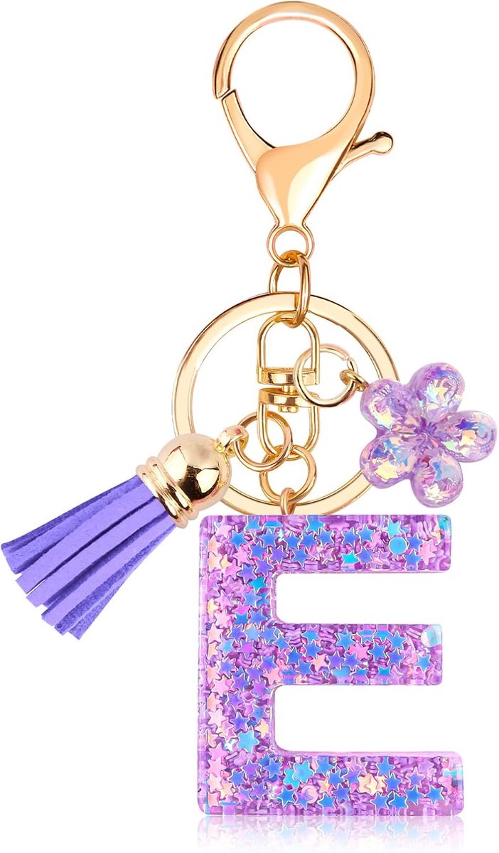 Dames, alfabet sleutelhanger, meisjes sleutelhanger