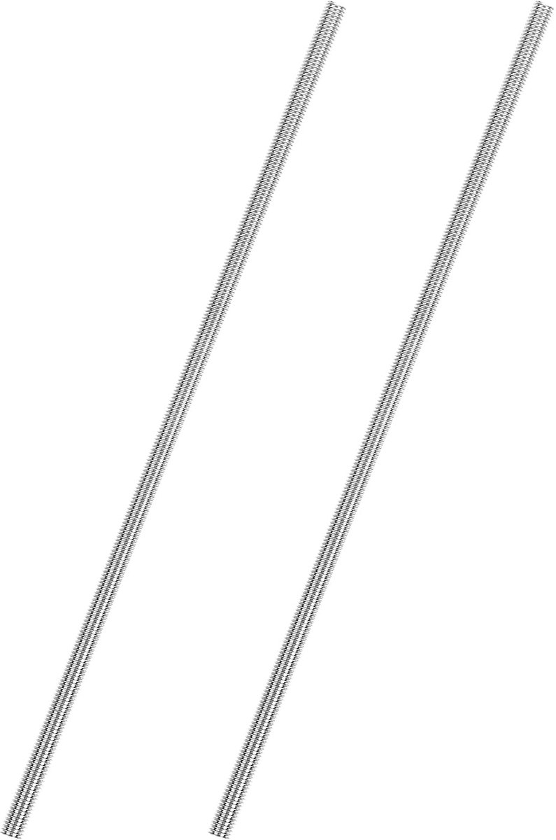 2 stuks schroefdraadstangen M5 × 300 mm van roestvrij staal A2 (304), volledige schroefdraad met 0,8 mm stijging, rechtse schroefdraad voor meubelbouw, machinebouw en reparaties