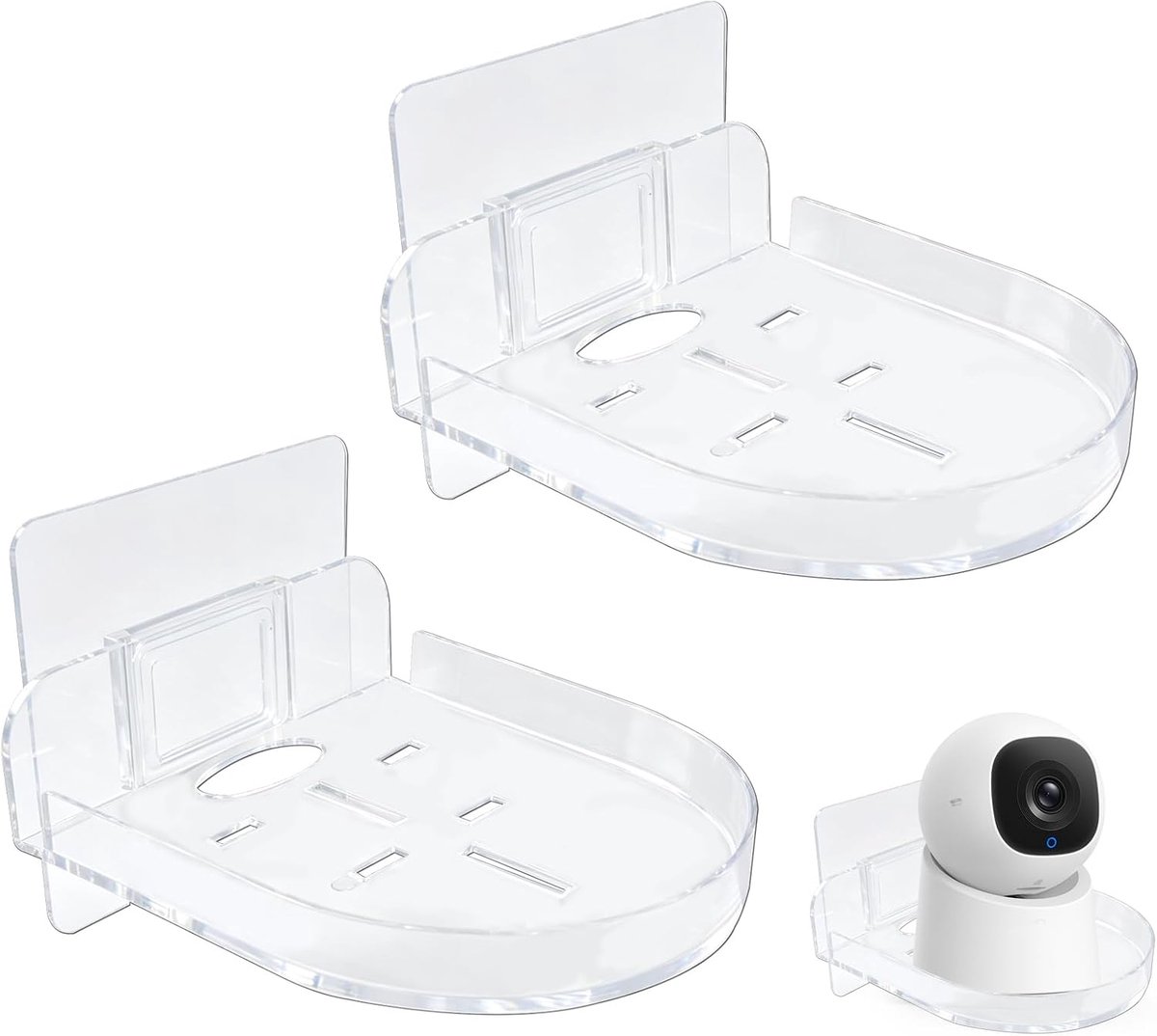 2 stuks universele zelfklevende camerahouder, camera-wandhouder, camera-montagehouder, voor beveiligingscamera, babyfoon, luidspreker, smart home apparaat binnen en buiten