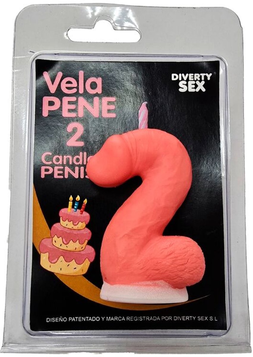 Decoratiekaars Nummer 2 Roze