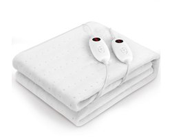 TLGREEN Elektrische deken 2 persoons - 160 x 140 cm - Machinewasbaar - met 8 uur automatische uitschakeling - 6 Warmtestanden